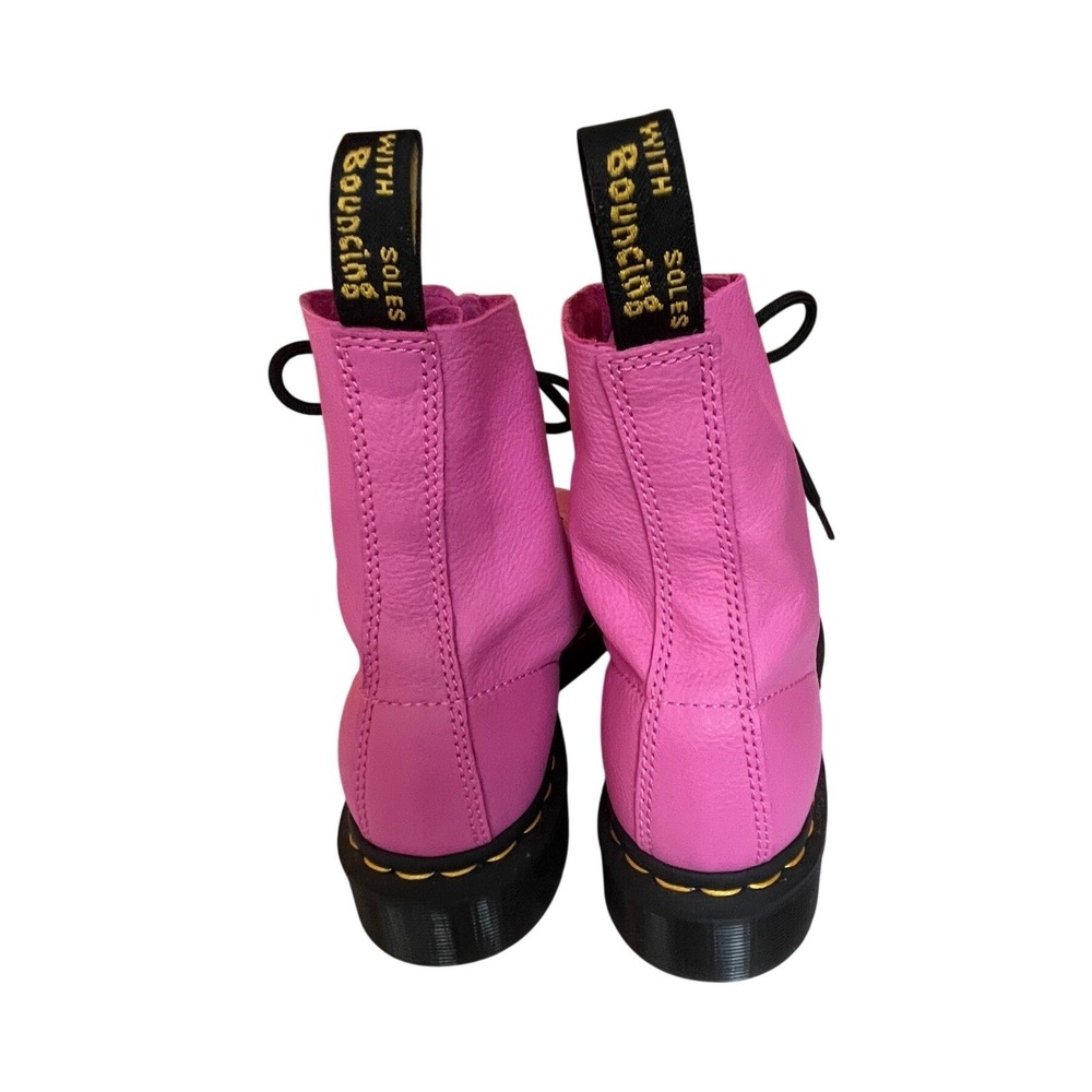 Dr Martens Pink Leather 8 Eye Lace‎ Up Boots Women US 7 EU 38 girlhoodcore goth - Picture 7 of 9